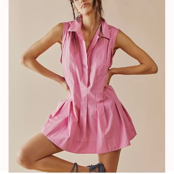 Free People Dresses & Skirts - Free People Sleeveless Pink Mini Dress